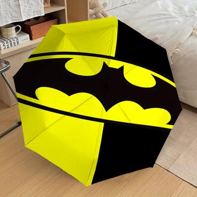 1 STKS Batman logo Paraplu-8-Rib Versterkt, Automatische Openening, Lichtgewicht & Duurzaam, Schattig Modeaccessoire voor Buiten, D2661