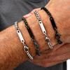 Custom 4mm Chain Bracelet for Men Boys,Personalized Stainless Steel Name Wristband,Hip Hop Simple Jewelry Gift