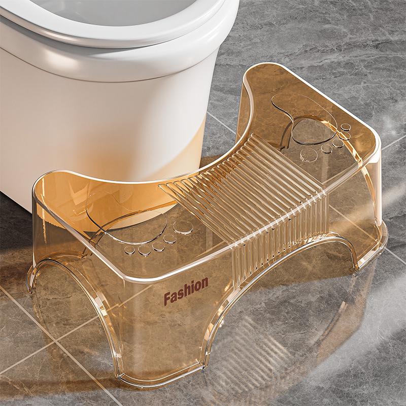 Transparent Thickened Toilet Footrest for Bathroom and Bedroom Use