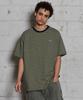 HOODHOOD Logo Stripe Short Sleeve T-Shirt Navy