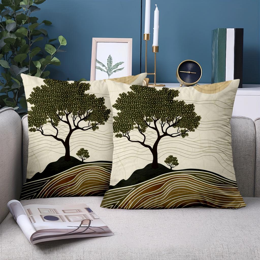 1 Pezzo Federe Decorative Eleganti con Motivo ad Albero, Federa in Poliestere, Copricuscino Decorativo per Divano, Cuscino per Testiera