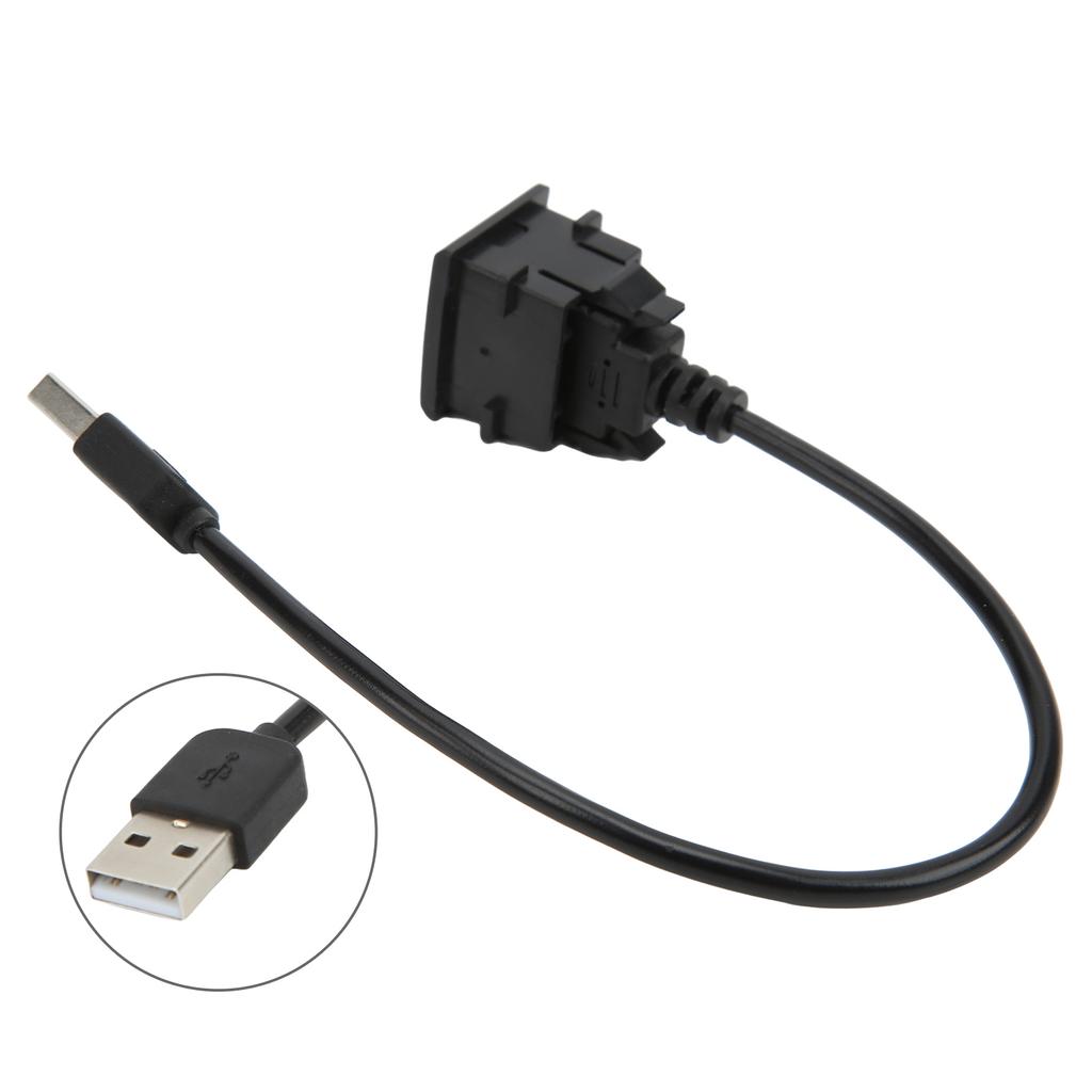 Car Wire USB Outlet Extension Male To Female Multiple Protection 12V‑30V Input Replacement for Camry Prius