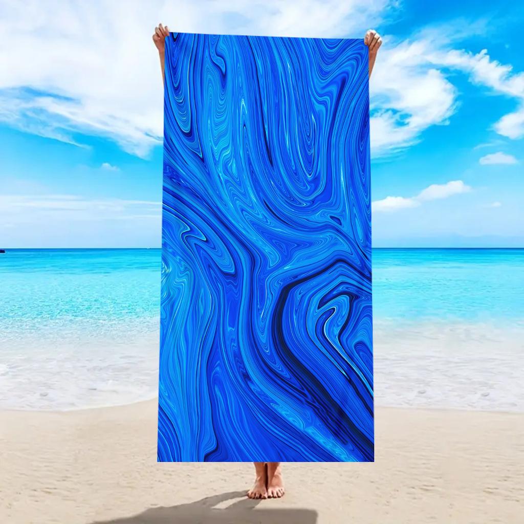 1pc Ultra Fine Fiber Beach Towel, Quick Drying Absorbent Swimming Towel, Multi-functional Towel for Beach Swimming and Yoga