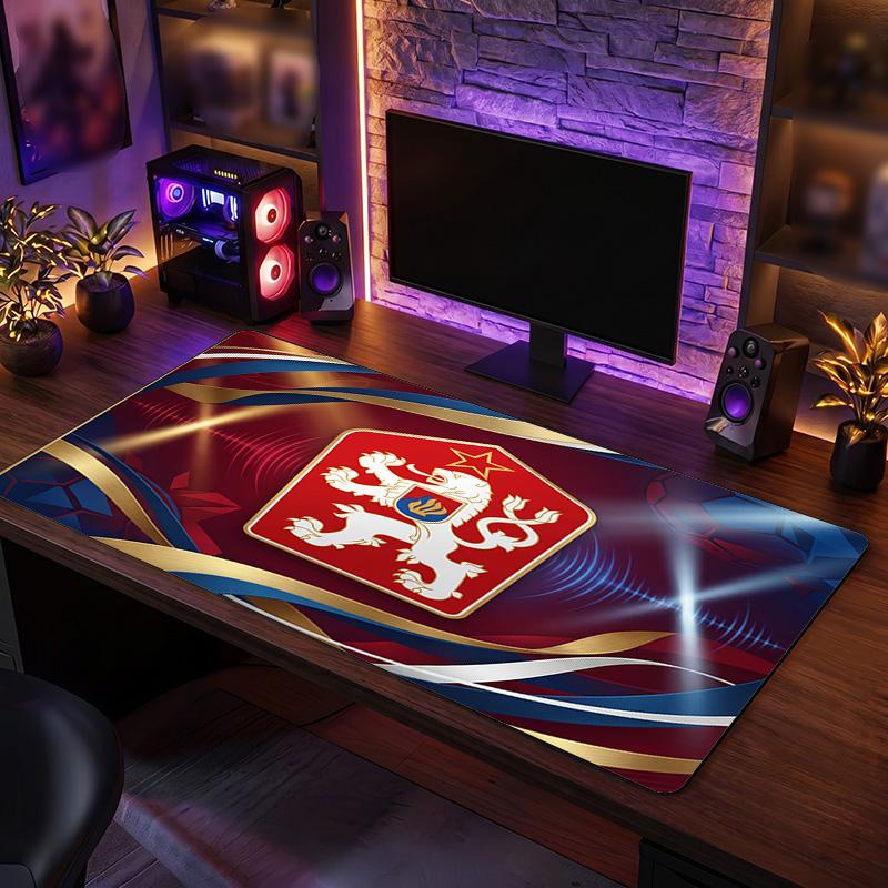 Republi Football Crest Mouse Pad, Extended Non Slip Rubber Desk Mat for Gaming Office Laptop Fan Gift