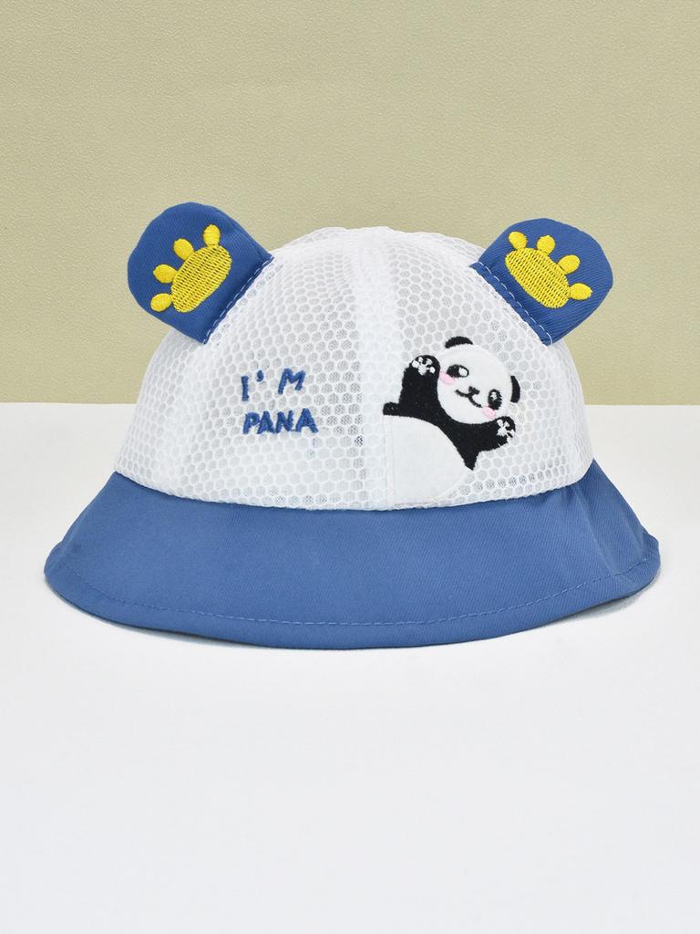 Baby Panda Sun Hat With Wide Brim Cotton Breathable Summer Kids Cap For Sun Protection