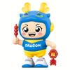 Animated Dragon Toy with Light & Music, Chinese Zodiac Mascot, Festival Decoration, Kids Party Prop, Red/Blue