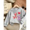 European sizes Cute Balloon Dog Print Pattern 0-3 Years Old  Kid Comfortable Spring Thin Round Neck Sweatshirt Outdoor Outfit Design Highlight