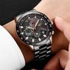 Fashion Steel Strap Digital Watch, Electronic Watch Fashion Trendy Men's Student Alarm Clock