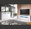 Buffet Bahut avec Led - Blanc - AKER - 155 x 91,5 x 37cm