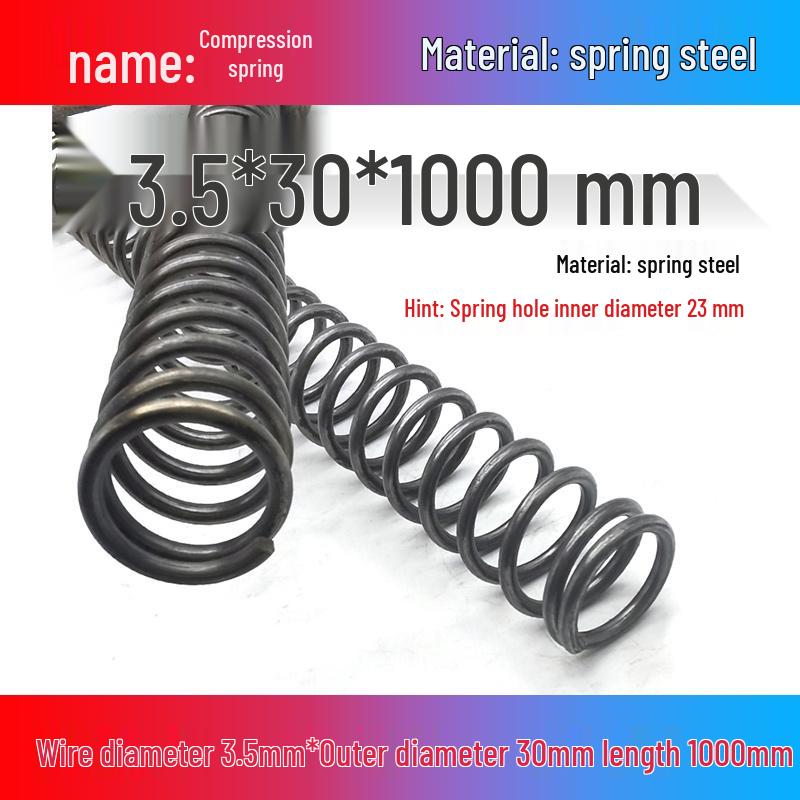 Spring Wire: 1m Long, Soft Pressure, Manganese Steel, 0.3-4.5mm Diameter, Yellow Compression Return.