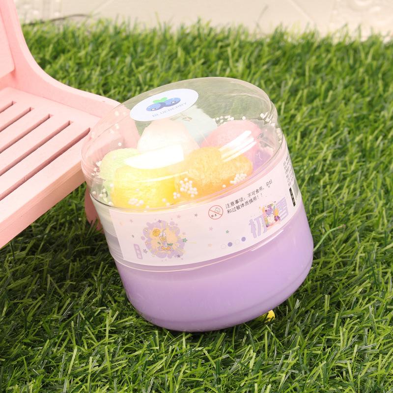 

1 бутылка жевательной резинки с имитацией фруктовой пены, макаронного цвета своими руками, жемчужной пены в виде снежного кома, кристальной грязи Slim Hamburg