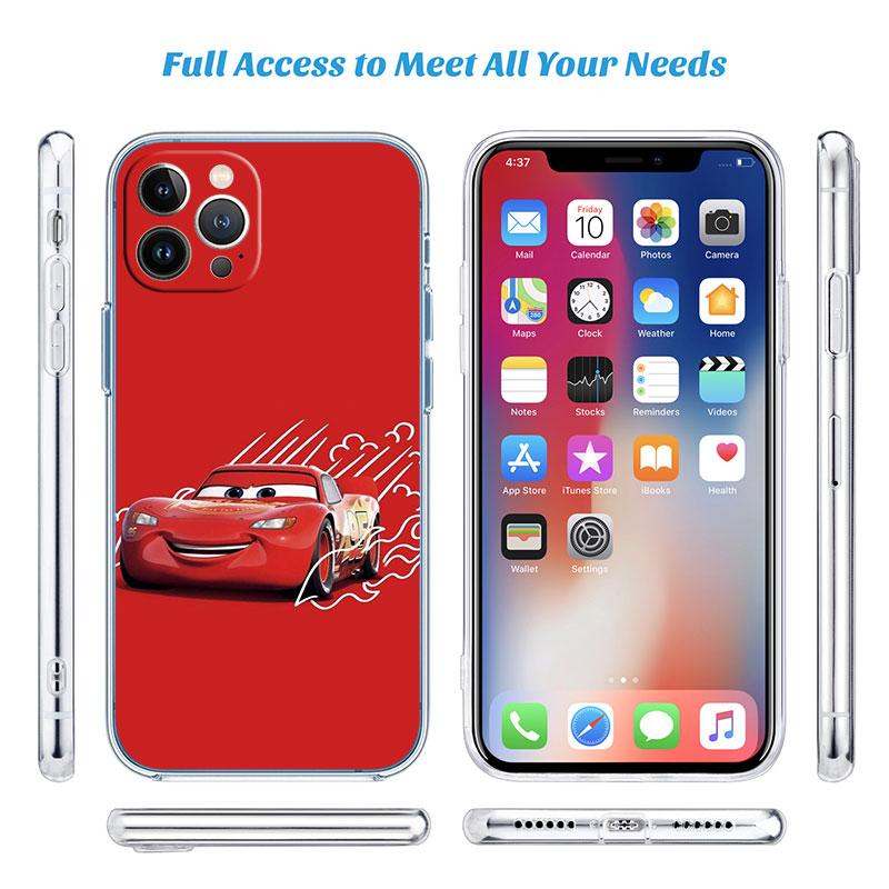 Cars Lightning McQueen Transparent Phone Case for Samsung Galaxy A04 A04S A14 A23 A34 A54 M23 M33 M52 M53