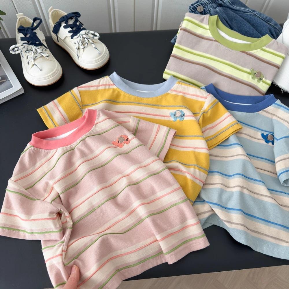 Kids Summer Loose Short Sleeve T Shirt Korean Casual Basic Top Trendy Outfit