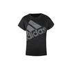 adidas T Shirts Women's Black Crew Neck Moderate Straight Fit EB4498