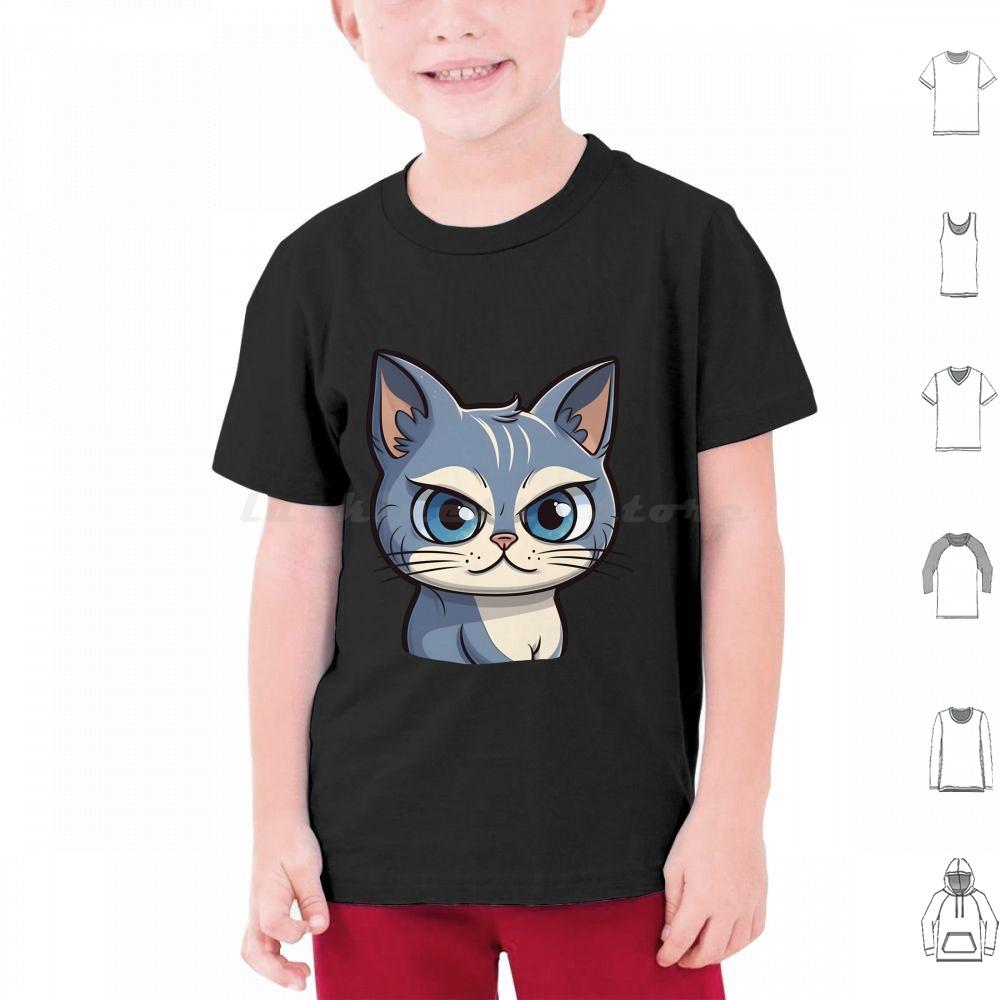 Cutie Kitty T Shirt Men Women Kids 6xl Cat Cute Cat Illustration Cartoony Cat Design Meowing Cat Art Playful Cat Drawing