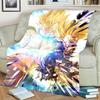 Soft Flannel Print Blanket Dragon Ball! Warm for Bedrooms, Sofas, Beds, Chairs, Picnics, Travel