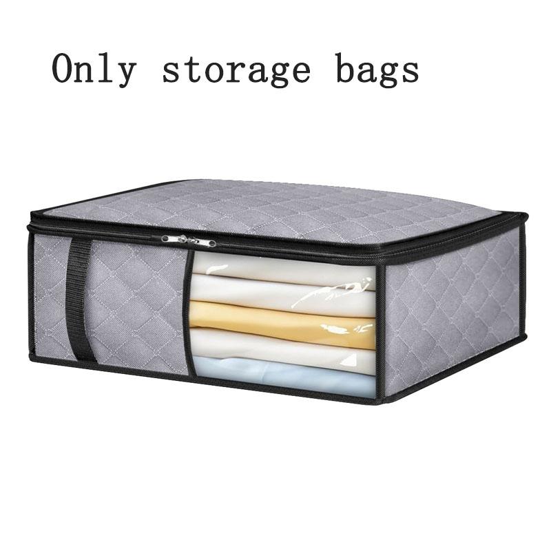 

Woven Visual Window Clothing Sorting Waterproof and Moisture-proof Quilt Bag Storage Bag Storage Box Storage Bag серый