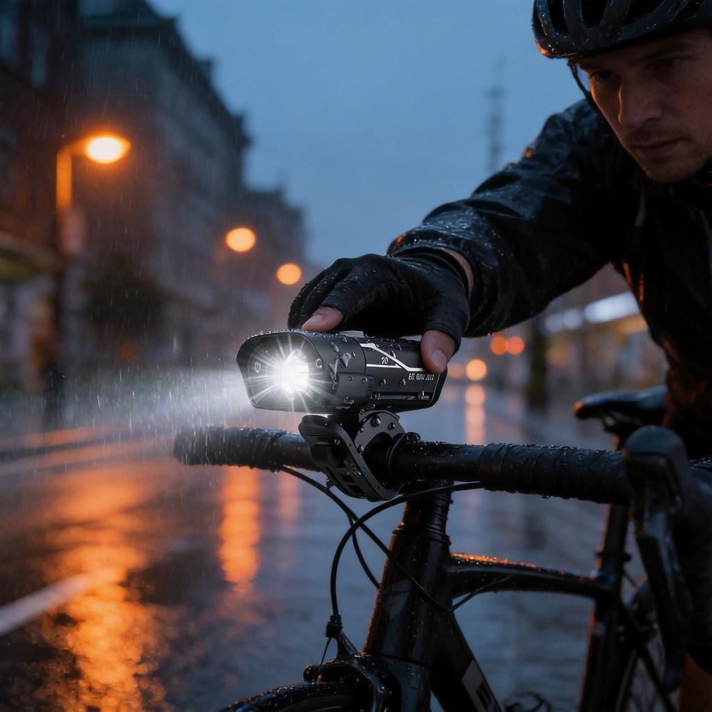 Přední světlo na kolo USB dobíjecí hliníková slitina Cyklistická lampa s úrovněmi jasu pro noční jízdu