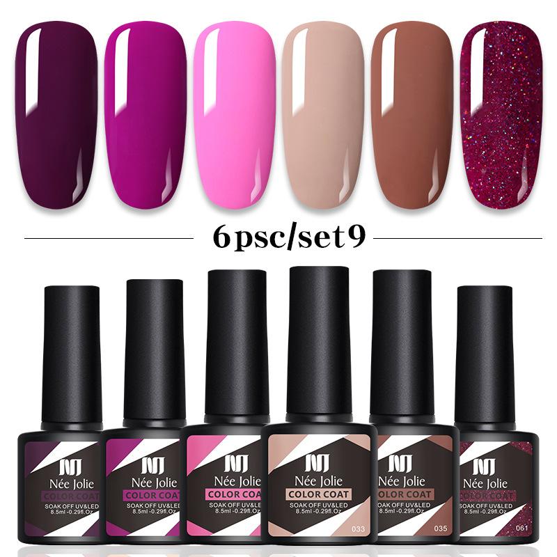 6-Color Nail Polish Glue Set, Popular Color Nail Glue, Phototherapy Nail Polish Glue Can Be Matched Arbitrarily.