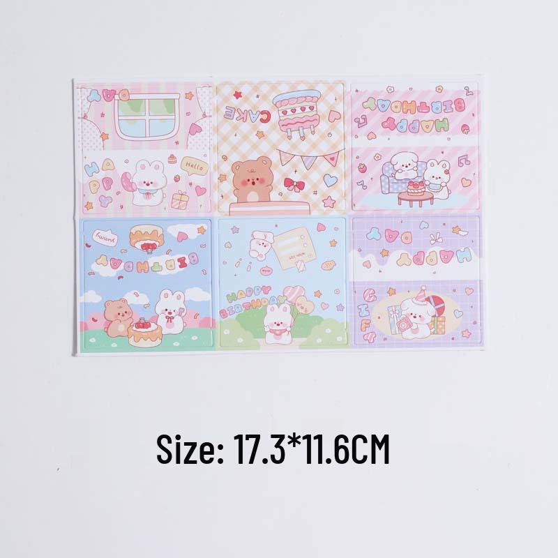 Mini Korean Minimalist Folding Card Holder - Idol Accessories and Star-Themed Card Packaging Single Card Unfolded 5.4*5.4 CM