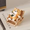 Miniature Figurine Pig Rocking Chair Ornaments Cartoon Animal Model Toy  Home Desktop Decoration