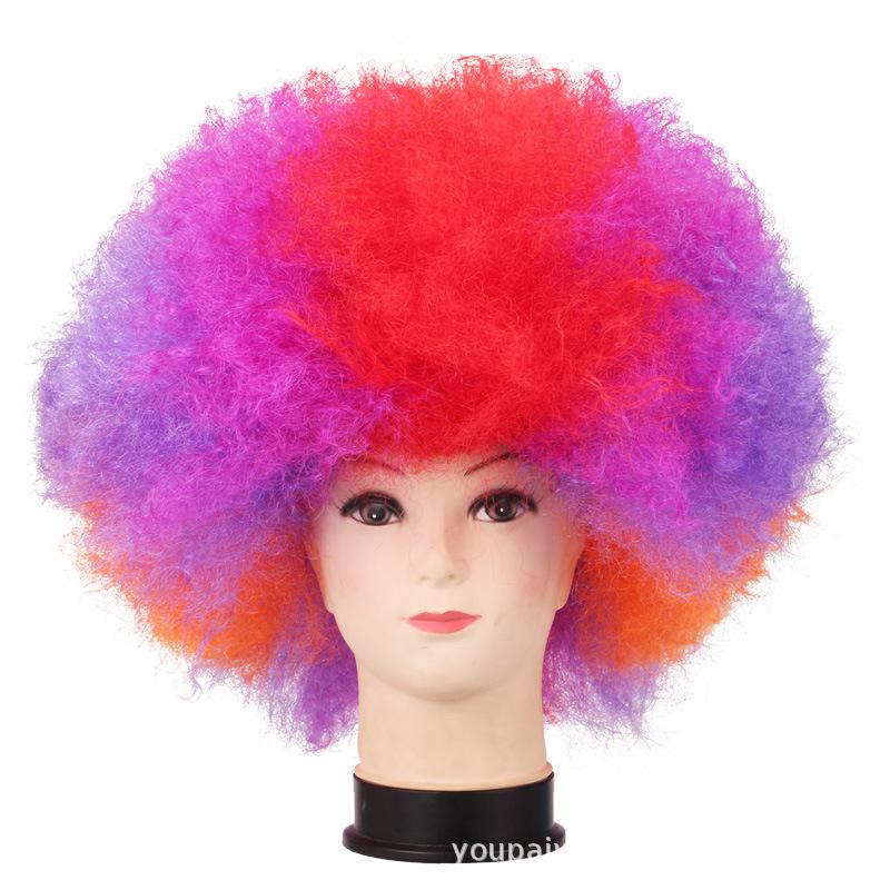 Halloween Clown Funny Show Props Colorful Explosive Wig Adult Color Wig Cover Show Headgear Headgear