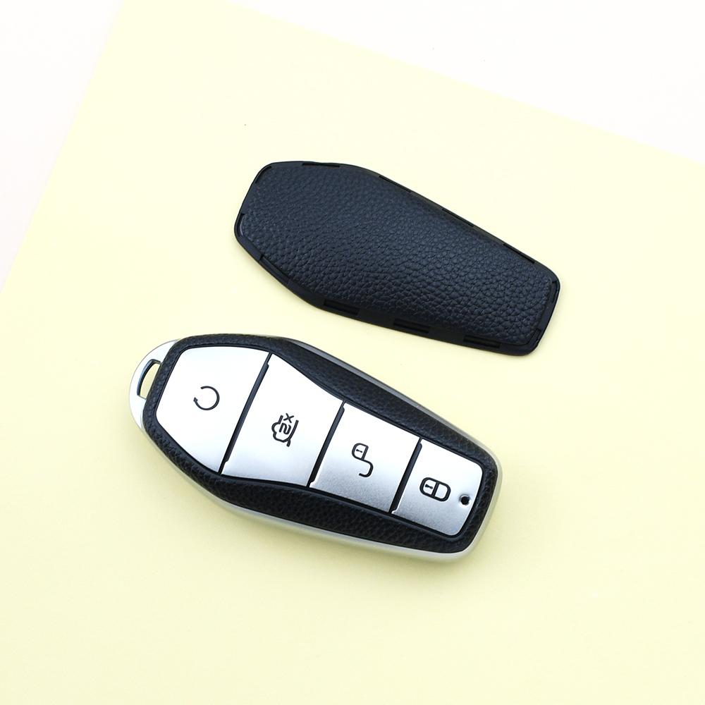 TPU Leather Auto Shell Fob For BYD Qin Song PRO Han EV Max Tang DM 2018 Qin PLUS Atto 3 Han EV Dolphin Car Remote Key Case Cover