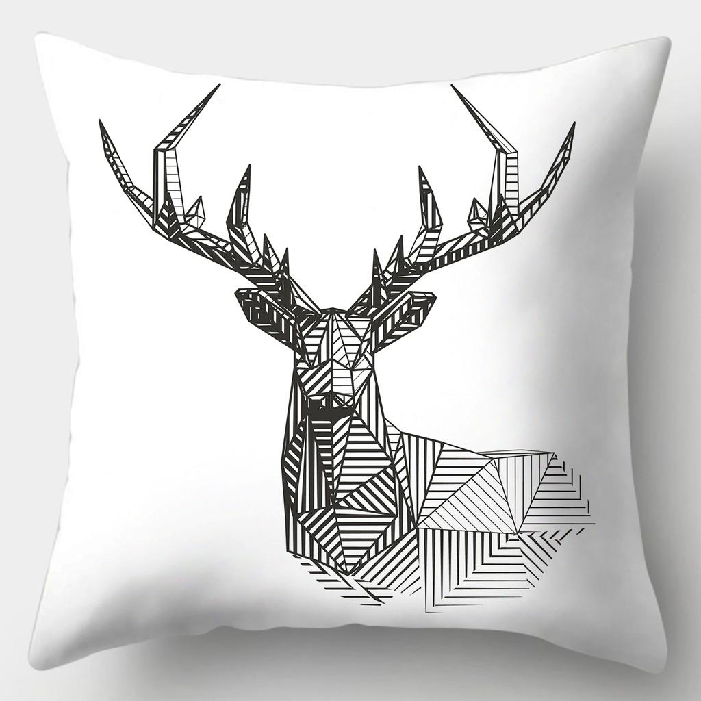 Black and White Series Pillowcase Sofa Simple Home Style Cushion Cover Bedroom Living Room
