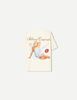 2025 Hip Hop T-Shirt Kurzarm Sabrina Carpenter Print T-Shirt Rundhals Grafik-Top Übergroß Y2k Kurze Ärmel Unisex