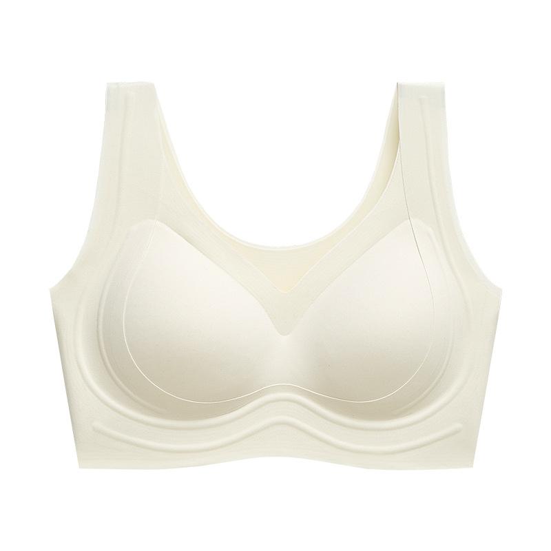 Lift seamless small large anti-sagging bra with double breasts comfortable soft support bra thin