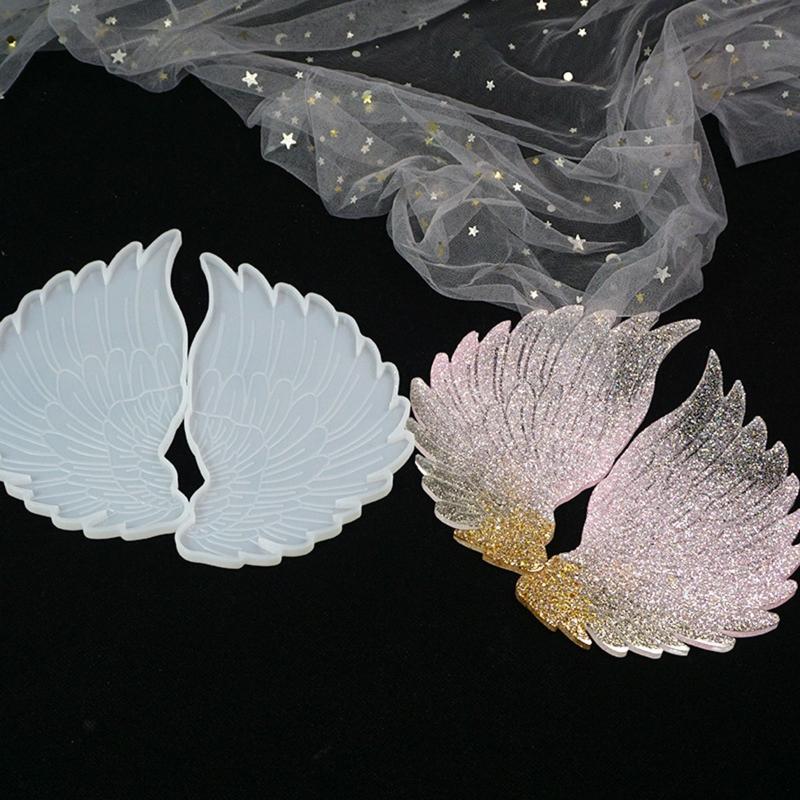 Angel Wings Silicone Molds Epoxy Resin Casting Molds for Jewelry Making Crafs DIY Pendant Necklace for Key Chain Decor