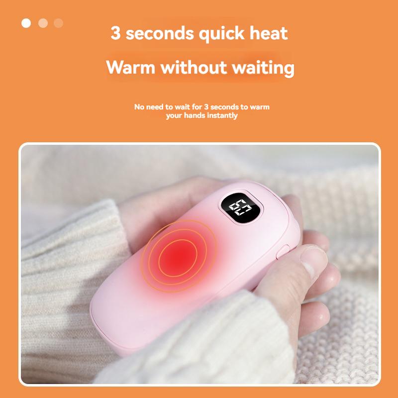 Hand Warmer Power Bank 2in1 USB Rechargeable Winter Mini Hand Warmer Electric Heater Pocket Warmer high-capacity Halloween Gift