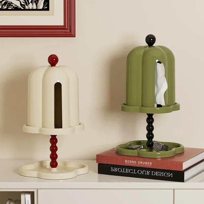 New French Retro Tissue Box in The Ancient Style of Advanced Sense of Box Creative Living Room Light Luxury Pumping Paper Box
