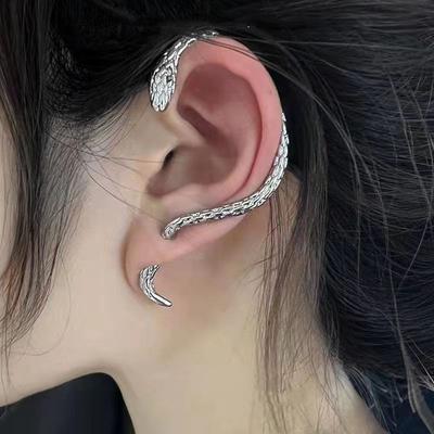 Snake Earrings Female Retro Creative Trendy Male Couple Niche Design Earrings Earrings Wind Winding Ears