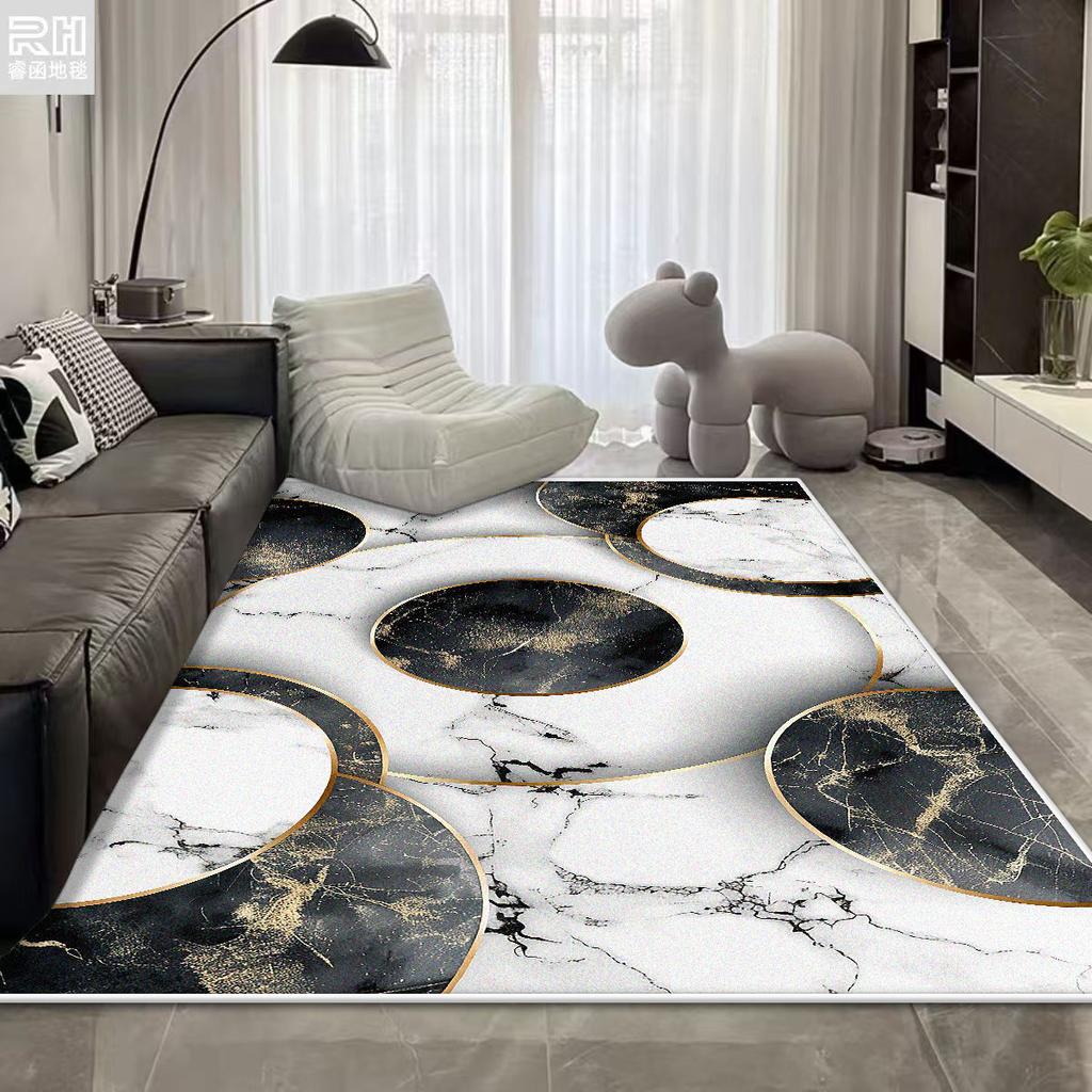 Modern Nordic Big Living Room Rug Home Decoration Luxury Short Velvet Carpet Bedroom Washable Customizable Floor Mat Gaming Room