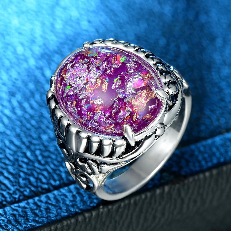 Popular Court Vintage Ring Female Symphony Opal Ring