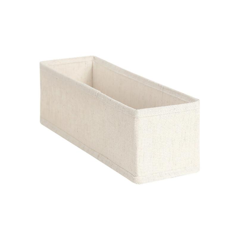 

Multiple Use Sturdy Cotton Linen Underwear Holder Foldable Storage Box with Ventilated Drawer Compartment Daily Use вершковий
