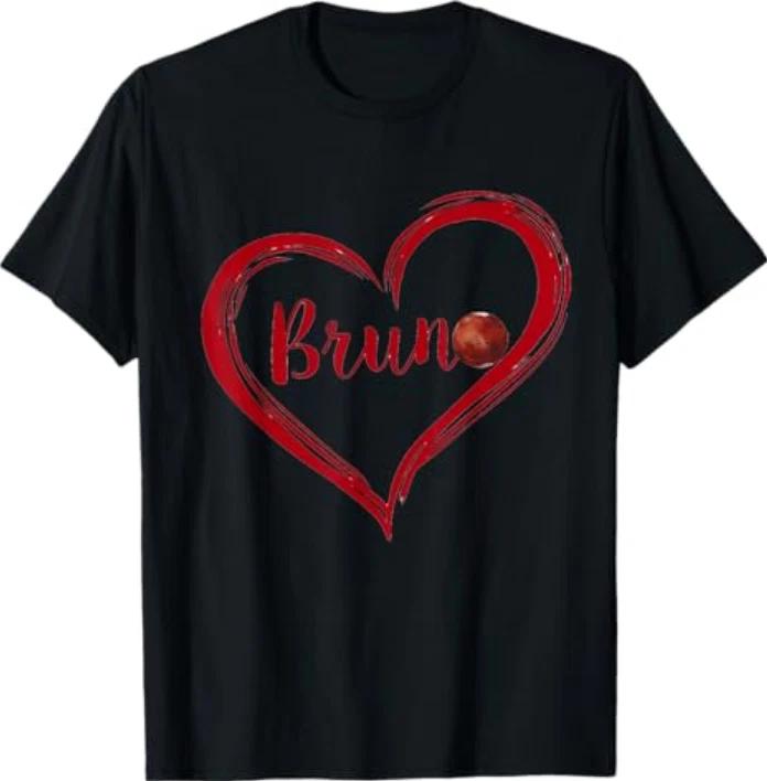 Love Heart Bruno First Name Tshirt S