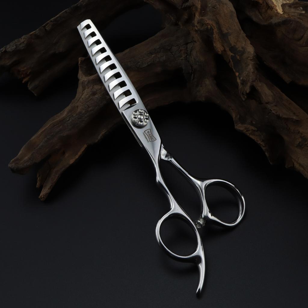 6.0 inch Waldorf left hand fishbone teeth 10 teeth, hair scissors, bangs scissors, tooth scissors, thin scissors