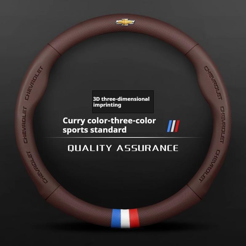 Leather Car Steering Wheel Cover For Chevrolet Malibu Sail Equinox Cruze Cavalier Menlo Bolt Aveo Onix Capti Cavalier Accessorie