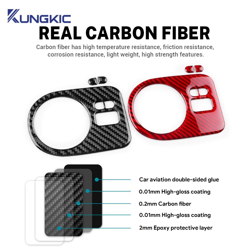 Real Soft Carbon Fiber Sticker For Seat Ibiza 6j 2009 2010 2011 2012 2013 2014 LHD RHD Car Headlight Switch Frame Interior Trim