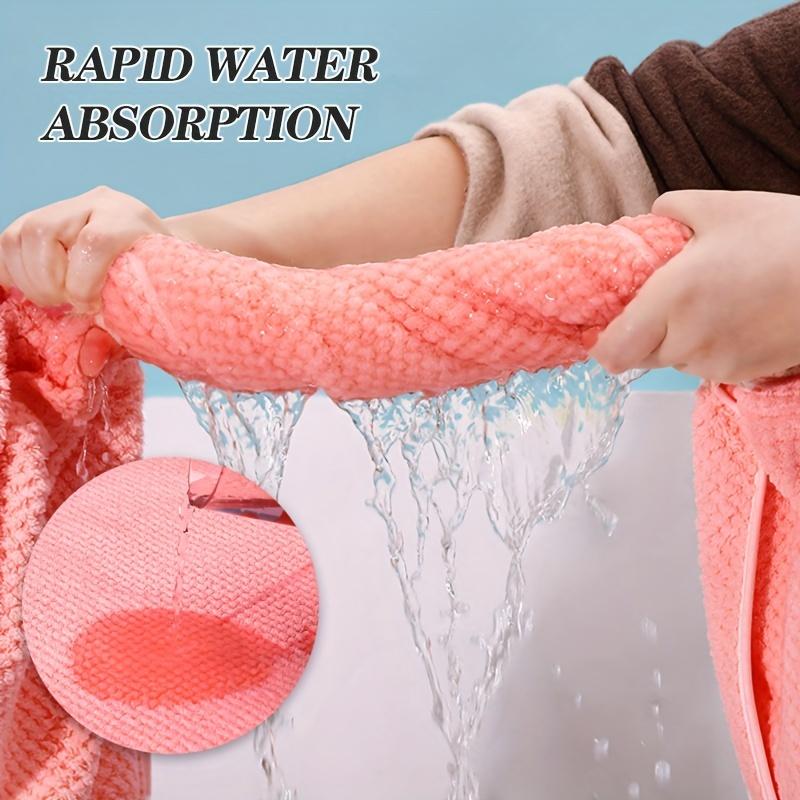 4 Pcs Microfiber Bath Towel Set - Highly Absorbent Solid Color Bath Towels for Bath, Gym & Spa, Multi-Purpose Bathroom Accessori
