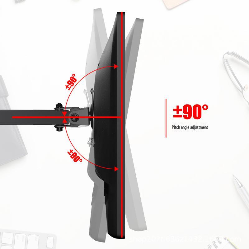 Soporte para monitor con base giratoria y altura ajustable sin perforaciones para computadora