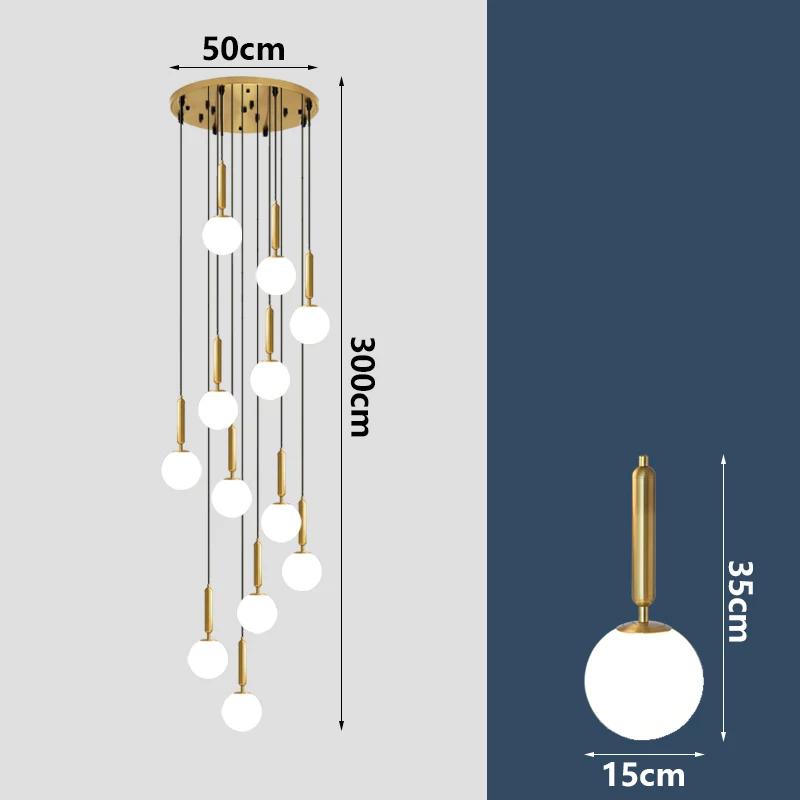 Nordic Home Decor Dining Room Pendant Lamp Lights Indoor Lighting Stair Lamp Living Dining Room Hanging Light Chandelier Lamps