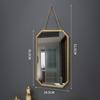 Round/Hexagonal/Rectangle Creative Makeup Mirror Wrought Iron Wall Hanging Mirror  Hairdresser