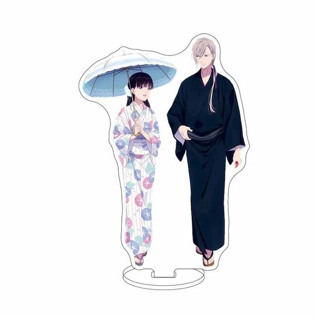 Seksowne anime stojak Watashi No Shiawase Na Kekkon Kudou Kiyoka moje szczęśliwe małżeństwo Saimori Miyo wyświetlacz dekoracja stołu wentylator zbieraj