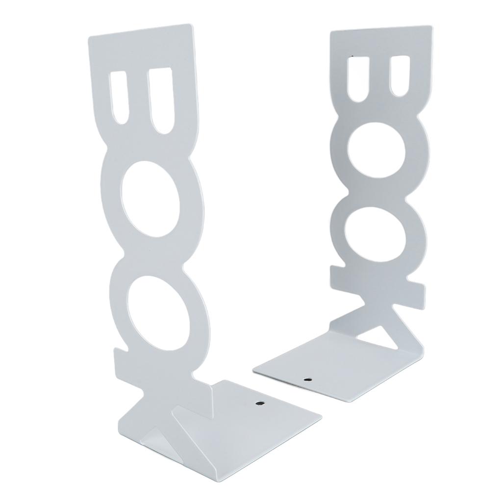 1 Pair Book End Decorative L Shaped Keep Upright Slip Resistant Book Stopper for School