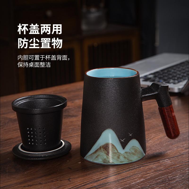 Yuanshan Ceramic Gift Box Tea Separation Large Capacity With Filter