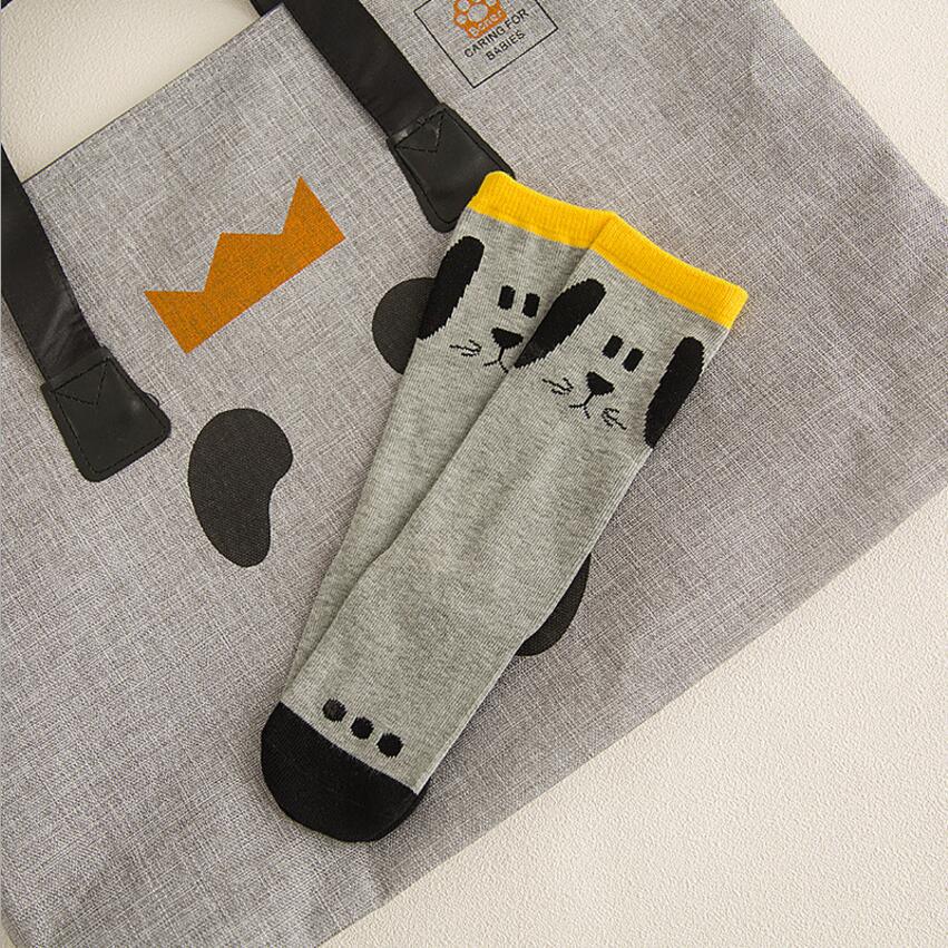 Animal Print Knee High Baby Girls Socks Anti Slip Cartoon Cat Leg Warmers Infant Baby Long Socks Cotton Newborn Baby Boy Socks