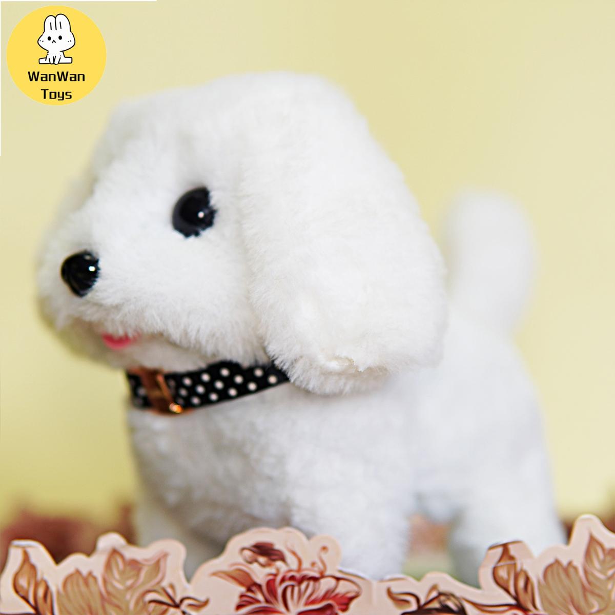 

Electric plush toy pet puppy for children; birthday and holiday gift for boys and girls; cute teddy dog; hot sale белый